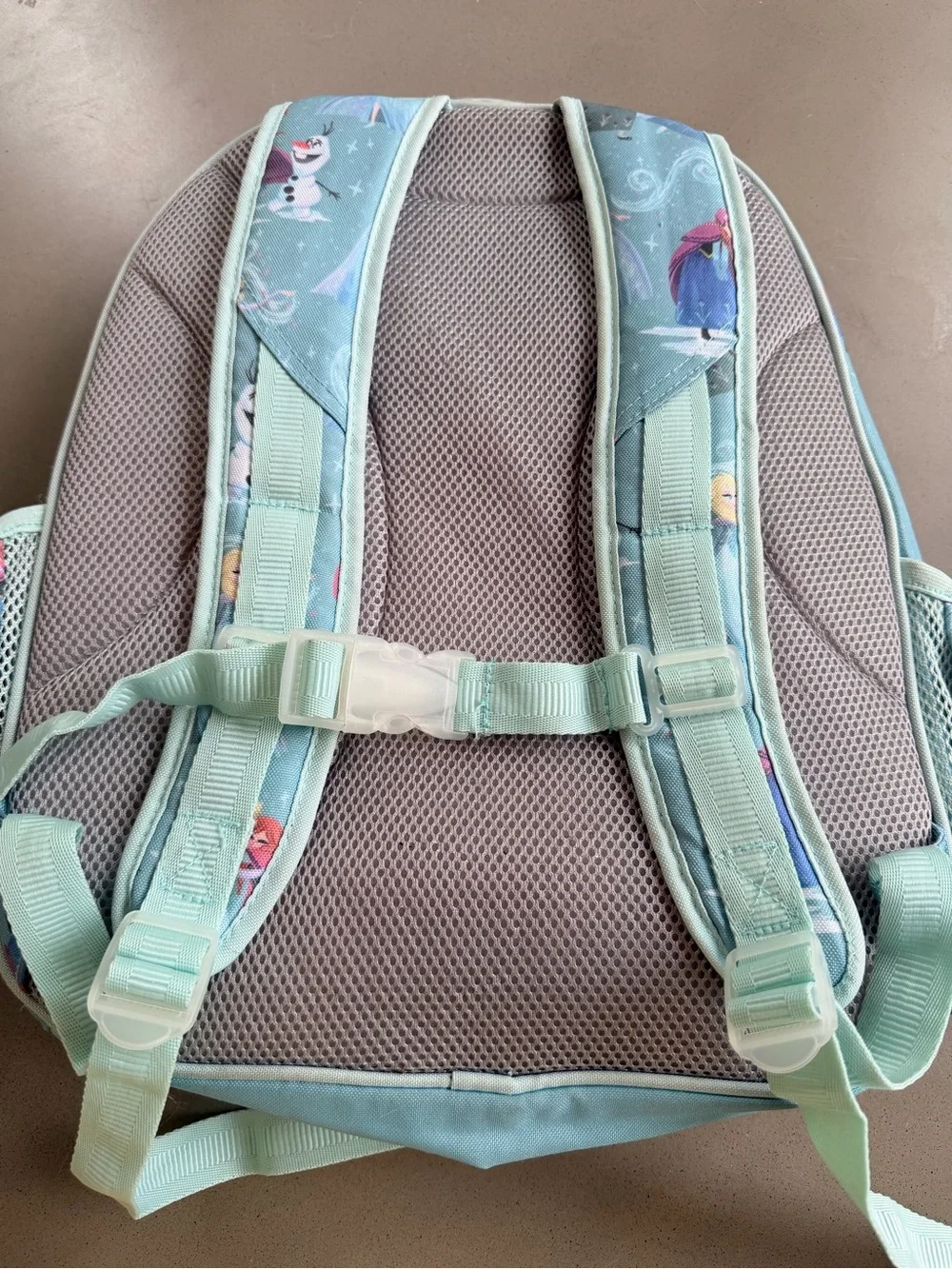 PB Kids Disney Signed Blue Character Print Backpack with Chest Straps